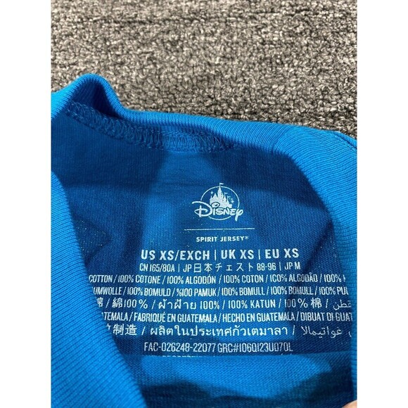 Spirit Jersey Extra Small XS Shirt Disney Disneyland Resort Blue Neon Adult - Picture 12 of 14